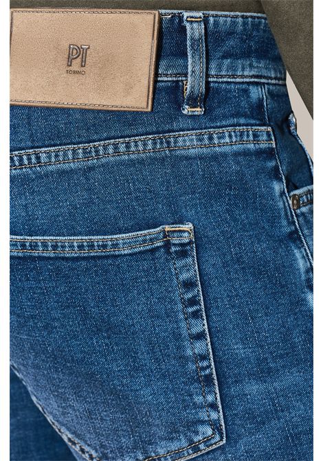 PT Torino Jeans Super Slim Swing in Denim Stretch Blu Medio Uomo PT TORINO | Pantaloni | C5-DP05Z0ML75